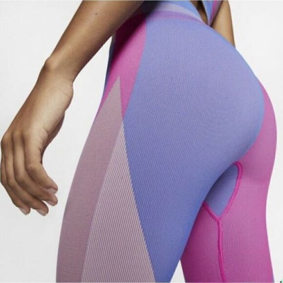 Nike Icon Clash Epic Lux Sculpt Tights Leggings Bike Shorts Pink Blue Women's S - Picture 5 of 5